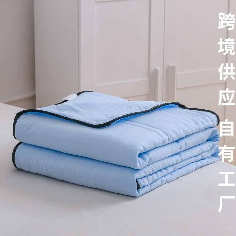 2025 Simple Gift Summer Cool Quilt Home Air-Conditioning Quilt Single Double Summer Quilt Solid Color Summer Quilt - Image 2
